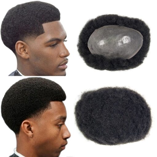 Kbeth New Arrival 8*10 Size Human Hair Wigs For Women Men Full Lace Men Natural Hair Wig Black Man Afro Toupee From China Factory MI1611565