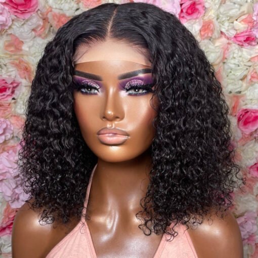 Kinky Curly Glueless 5X5 Closure Hd Lace Wig Middle Part MI1604973