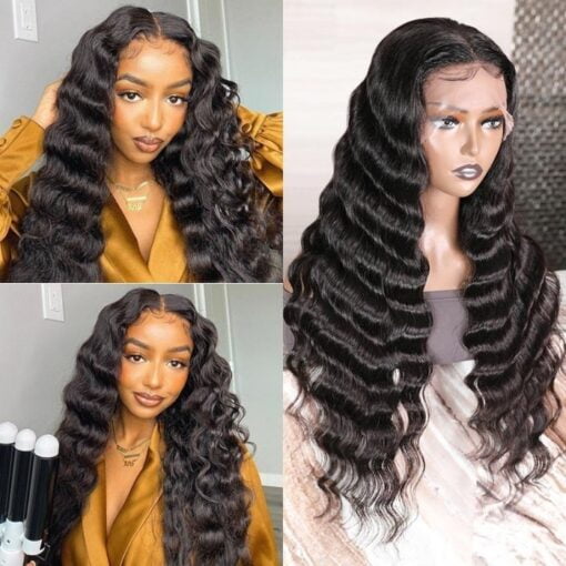 Kriyya Loose Deep Wave T Part 13X5 Lace Front Wigs Hand Tied MI1602375