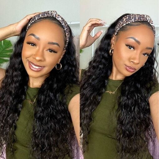 Kriyya Water Wave Headband Wigs 150% Density Glueless Wigs MI1605358