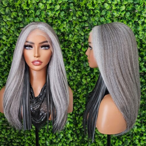 Lace Front Gray Wig MI1611763