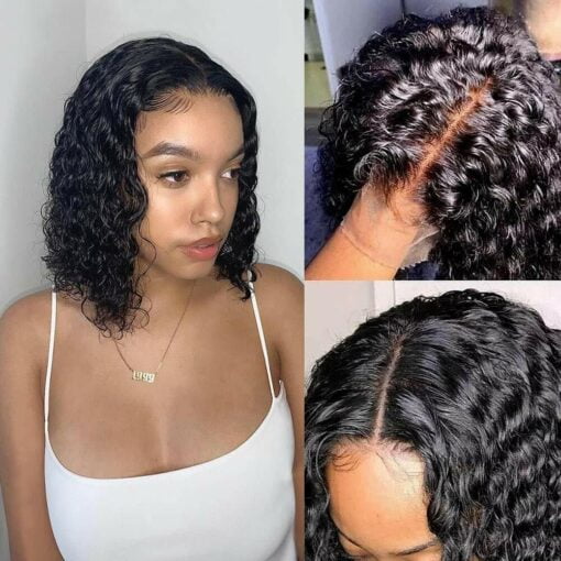 Lace Front Remy Brazilian Human Hair Wig Deep Wave Pre MI1605046