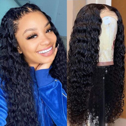 Lace Front Wigs Human Hair Deep Wave Brazilian 150 MI1603715