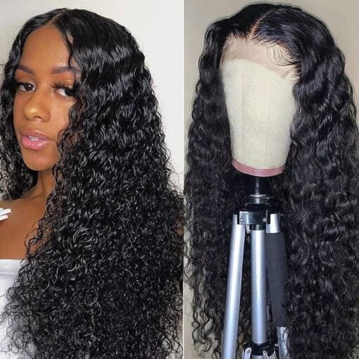 Lace Front Wigs Human Hair Wig Water Wave Lace Front Wigs Brazilian Lace Closure Wigs Pre Plucked With Baby Hair Deep Curly Wave MI1605382