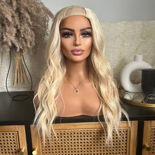 Light Blonde 613 U Part 100% Remy Human Hair Wig 24, 26 MI1610566