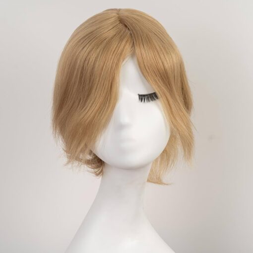 Lilyhair Small Cap Size Natural Scalp Human Hair Wigs With 30% High Heat Friendly Fiber,Short Human Hair Wigs For Women White Women,Untrimmed Human Wigs For Women MI1604864