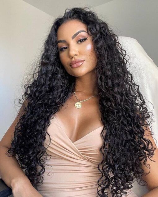 Limerence Long Curly Wigs For Women Women Curly Hair Wig Black Curly Wig Natural Hair Wig Hair Replacement Wigs Heat Resistant Wig Synthetic Wig For Women Daily MI1605901