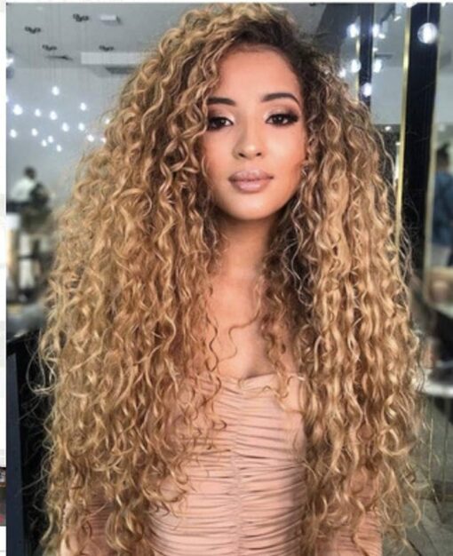 Long Curly Wig Length Synthetic Heat Resistant Hair Natural Hair Wigs For Women Women MI1605914