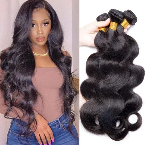 Long Wavy 3 Bundles Deals 100% Brazilian Virgin Human Hair MI1603890