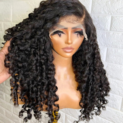 Loose Burmese Curly Lace Frontal Wig Remy Human Hair Wigs Glueless For Women Women MI1605059