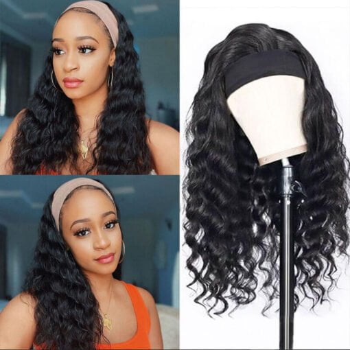 Loose Deep Headband Wigs Human Hair For Women African Black Women MI1605947