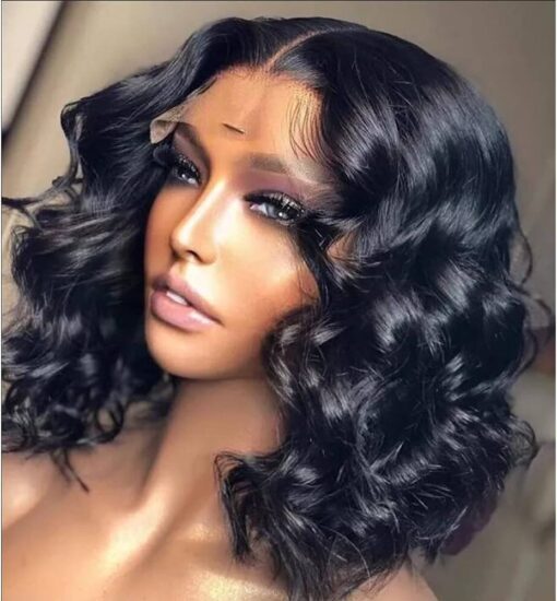 Loose Deep Wave Bob Wigs Human Hair Wigs For Women Black Women 4X4 Swiss Lace Closure Wigs Loose Deep Wave Hd Lace Front Wigs Human Hair Pre Plucked With MI1604051