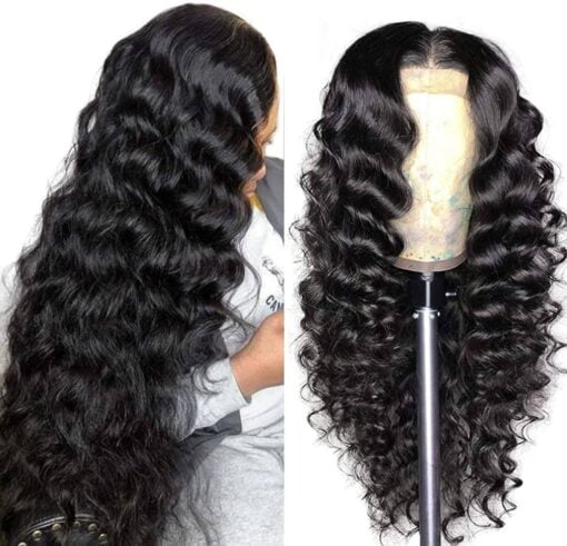 Loose Deep Wave Lace Front Wigs Human Hair Closure Wigs Human Hair 4X4 Glueless Lace Front Wig For Women Women Glueless Wigs Human Hair Pre Plucked Pre Cut MI1602358