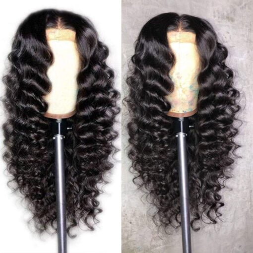 Loose Deep Wave Lace Front Wigs Human Hair Pre Plucked 130% And 150% Brazilian Virgin Full Lace Wigs With Baby Hair African American Women 360 Lace MI1602360