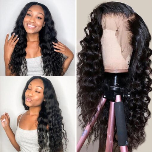 Loose Deep Wave Lace Frontal Human Hair Wig 24″ MI1602381