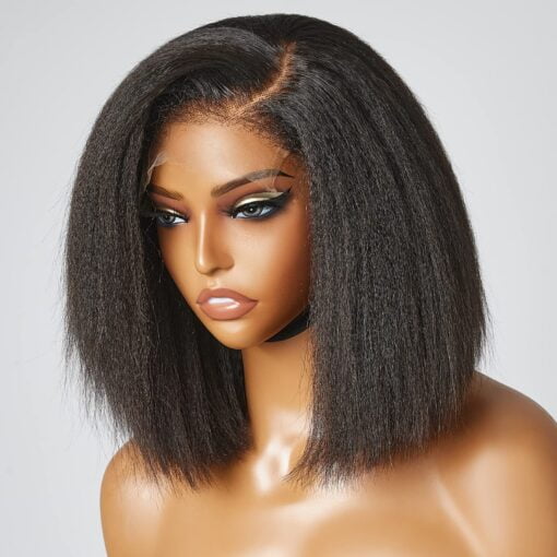 Luvme Hair 4C Kinky Edges Lace Front Bob Wig 10 Inch Short MI1605194