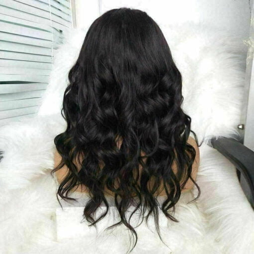 Luxury Fringe Bangs Wavy Black Body Wave 100% Human Hair MI1604149