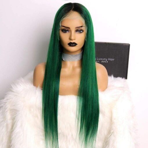 Luxury Remy Emerald Mermaid Dark Green Ombre 100% Human Hair MI1610781