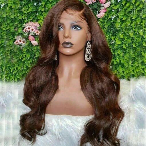 Luxury Wavy Chocolate Medium Brown 100% Human Hair Swiss MI1611266