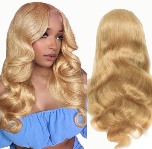 Lzgye Honey Blonde Body Wave Wig Human Hair 13X4 Colored #27 Lace Front Human Hair Wig For Women Women Hd Transparent Lace Free Part With Baby Hair Natural MI1605111