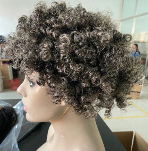 Machine Made Brazilian Half Wig With Natural Curls And Soft MI1603965