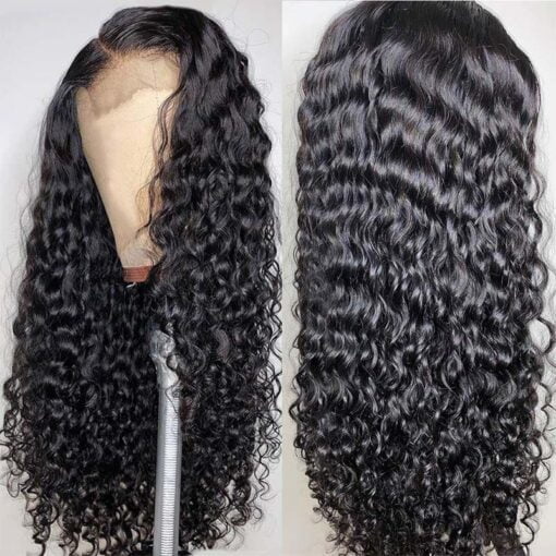 Malayisian Water Wave 4X4 Lace Closure Wigs With Pre Plucked MI1605537