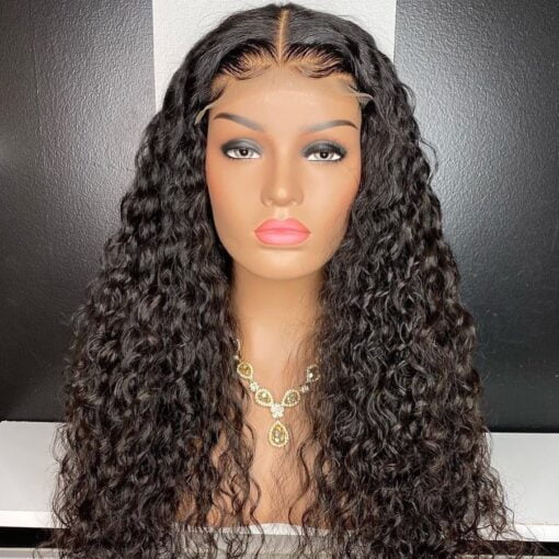 Malaysian Lace Closure Long Curly 20 Inch Wig Remore Hair MI1603307