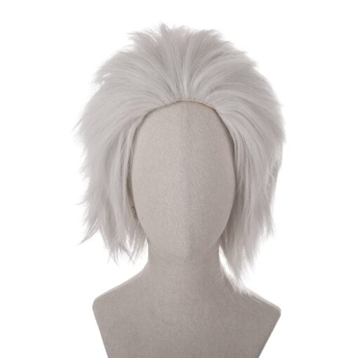 Men'S Short Sliver White Cosplay Wig Straight Anime Hair Wigs For Women Halloween MI1610761