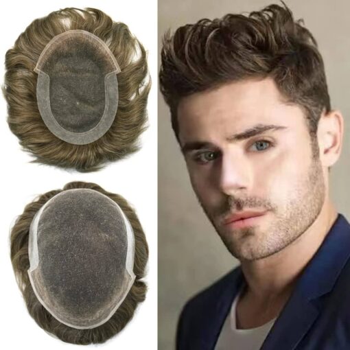 Mens Wigs Human Hair Toupee For Women Men Swiss Lace MI1602653