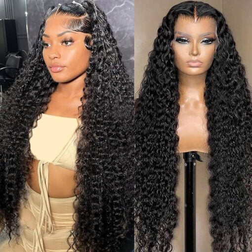 Midulla 32 Inch Deep Wave Lace Front Wigs Human Hair 180% Density Hd 13X6 Deep Wave Wig For Women Women Glueless Deep Curly Lace Front Wigs Human Hair Pre MI1605037