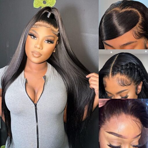 Miss Flower 250% Density Hd Lace Front Wigs Human Hair MI1604497