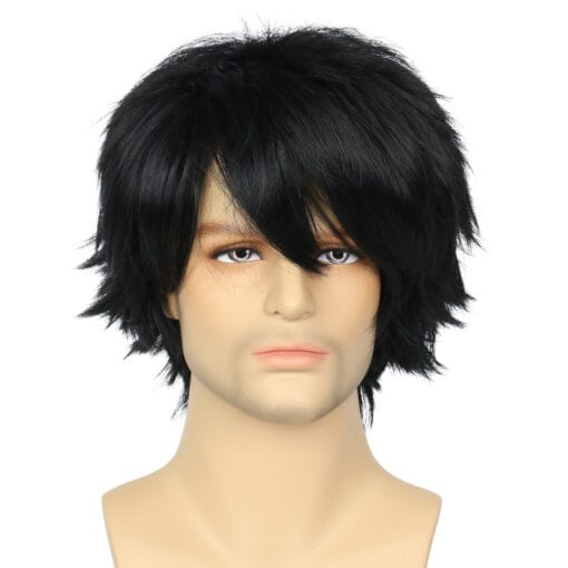 Miss U Hair Mens Wigs Black Emo Cosplay Wig Short Black Male MI1611397