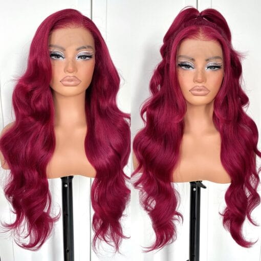 Mitimes 13X6 Red Body Wave Hd Lace Front Wig MI1611367