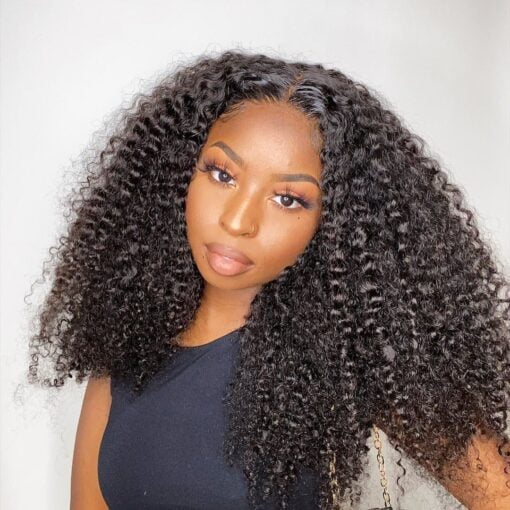 Mongolian Kinky Curly Wear & Go Glueless Lace Wig, Hd Lace MI1604979