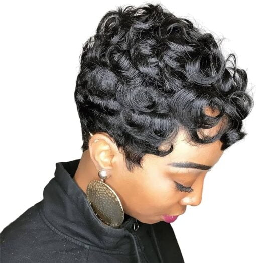 Moonshow Short Pixie Wigs For Women Black Women Short MI1610687