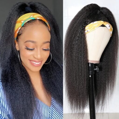 Nadula 4C Kinky Human Hair Half Wig Wand Curls Wig Glueless MI1604412