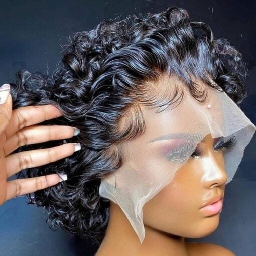 Nadula 6 Inch Curly Pixie Cut Wig 100% Human Hair Short MI1602564