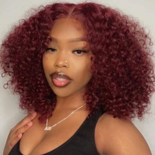 Nadula Copper Red Afro Wig Short Curly, Human Algeria MI1610266