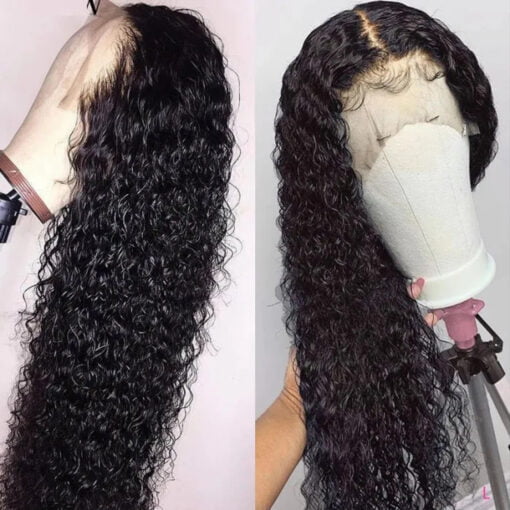 Natural Black Jerry Curl 13X4 Lace Front 4X4 Lace Closure MI1610676