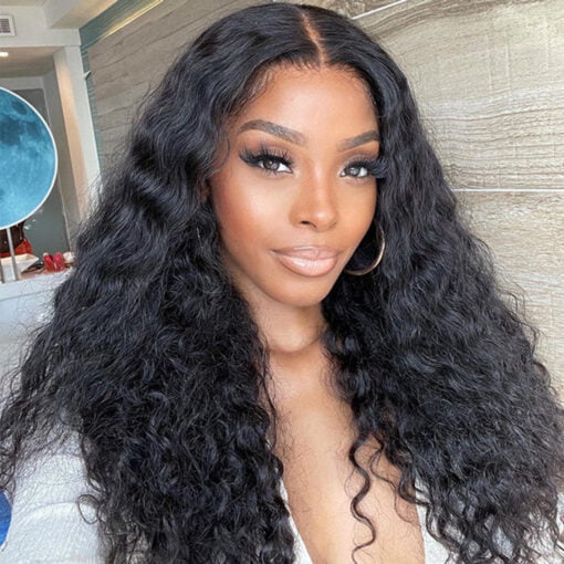 Natural Black Water Wave 13X4 Lace Front 4X4 Lace Closure MI1610685