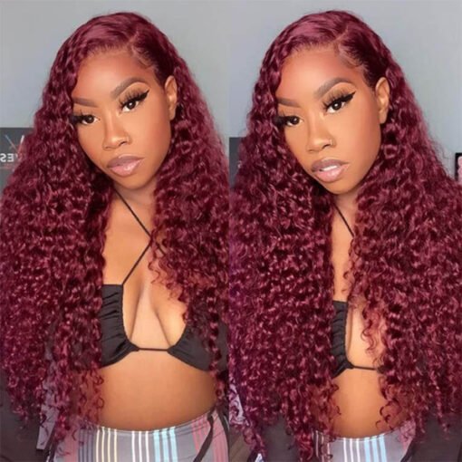 New 99J Lace Frontal Wigs Afordable 5X5 Lace Human Hair MI1610519