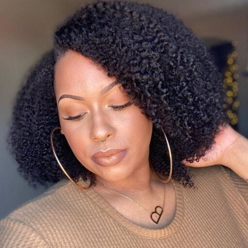 No Leave Out No Lace No Gel Kinky Curly(3C 4A) V Part Wigs MI1603501