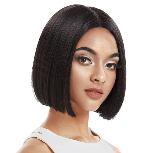 Noble Black Bob Wigs For Women Women Short Straight T Part Hd Lace MI1604528