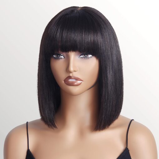 Nofepr 12 Inch Light Yaki Straight Bob Wigs MI1605577