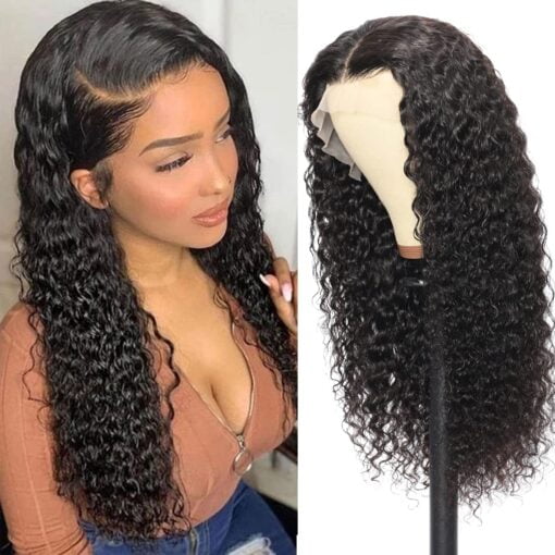 Ossilee 24 Inch Deep Wave Lace Front Wigs Human MI1603849