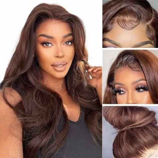 Oulaer Chocolate Brown Colored Body Wave Human MI1611261