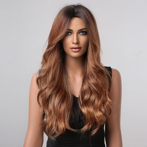 Polosu Long Wavy Light Brown Wig For Women Women MI1610609