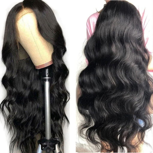 Pre Plucked Unprocessed Body Wave Brazilian Human Hair Glueless Lace Wig MI1605679