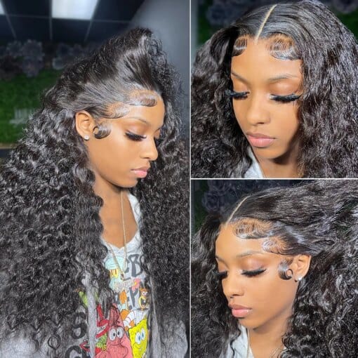 Premium Brazilian Curly Lace Front Wig 40 Inches, 250 MI1607341