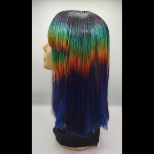 Rainbow Blunt Bob | Full China Bang | Wig | Callie'S Custom MI1610240